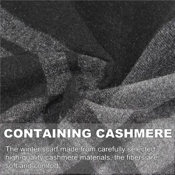 Mens Scarf Winter Warm Plaid Scarf Soft Long Classic Cashmere Scarves for Men - Picture 5 of 7